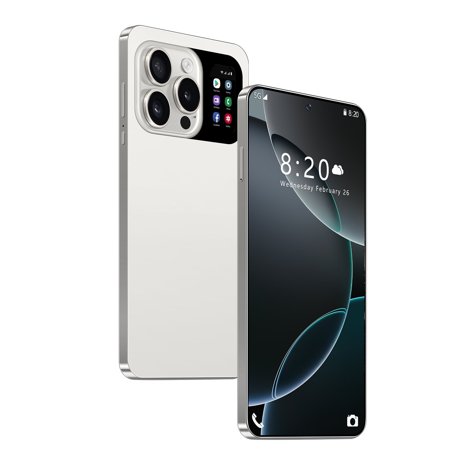Hot selling Cheap big screen i16 with Secondary Screen cell Phone Android unlocked Dual SIM GSM smart AI Android gaming phone